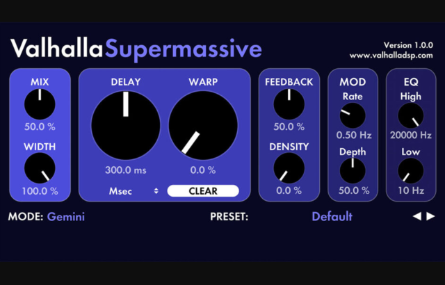 Valhalla の幻想的なリバーブが無料！「Valhalla Supermassive」